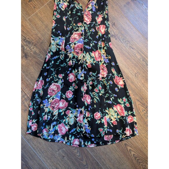 Vanessa Mooney Dress Size S Black Print Collared Dress Mini - Picture 2 of 4